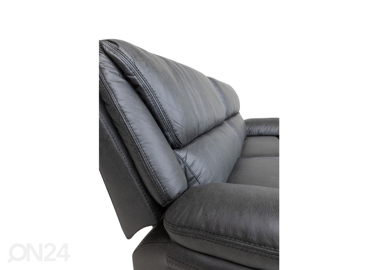 2-kohaline recliner diivan (must) suurendatud