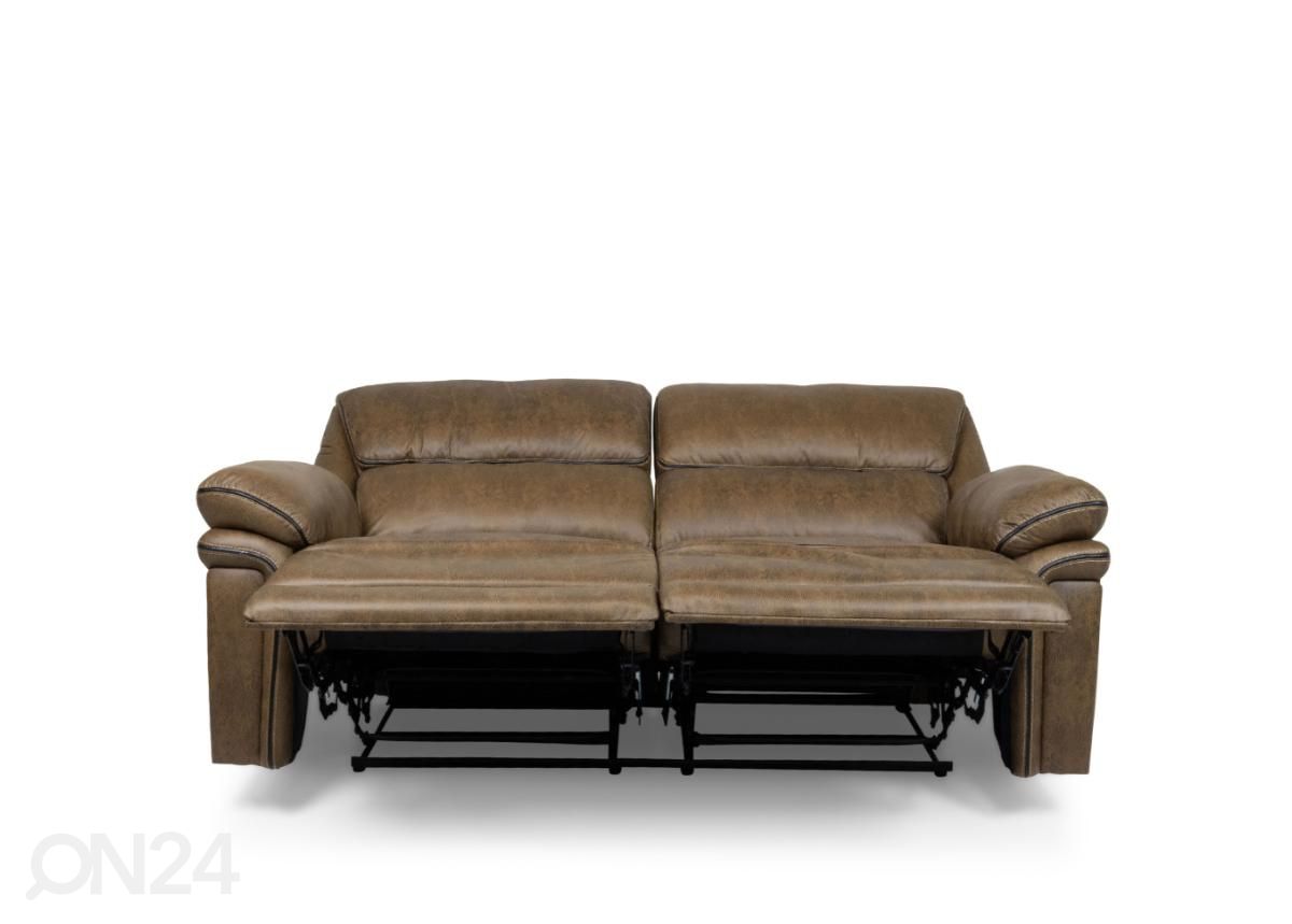 2-kohaline recliner diivan (pruun) suurendatud