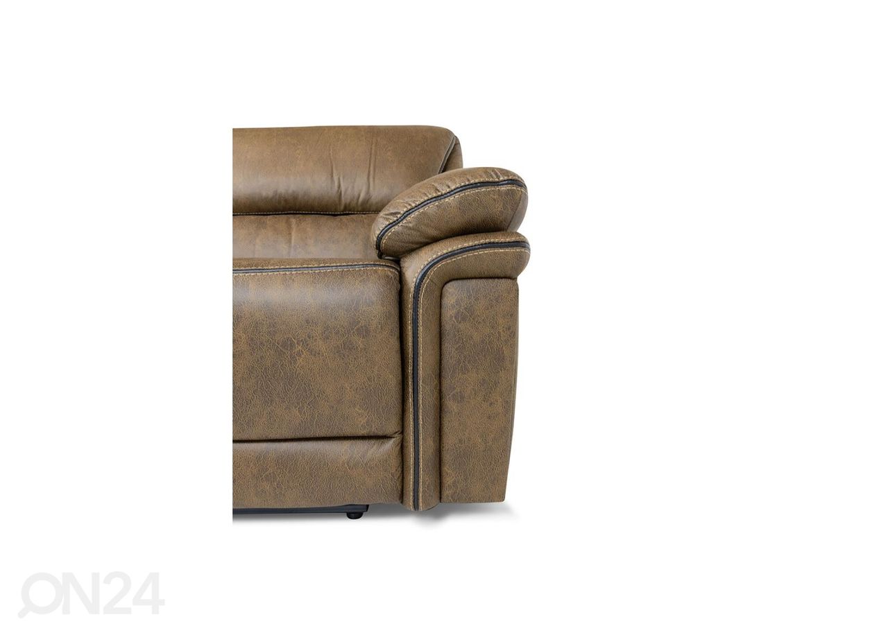 2-kohaline recliner diivan (pruun) suurendatud
