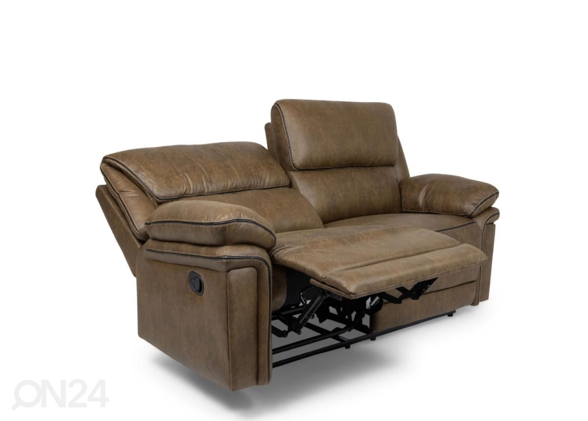 2-kohaline recliner diivan (pruun) suurendatud
