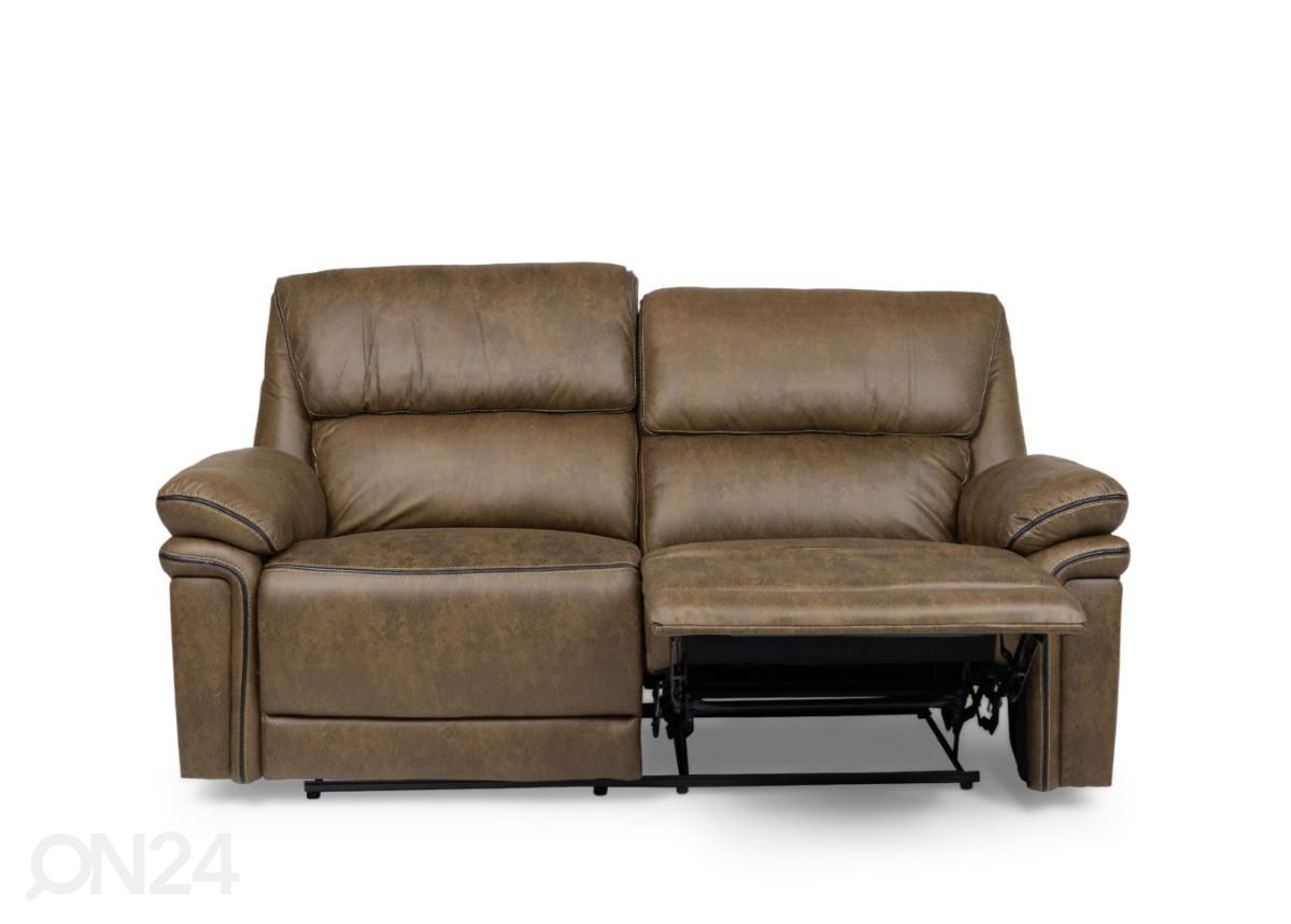 2-kohaline recliner diivan (pruun) suurendatud