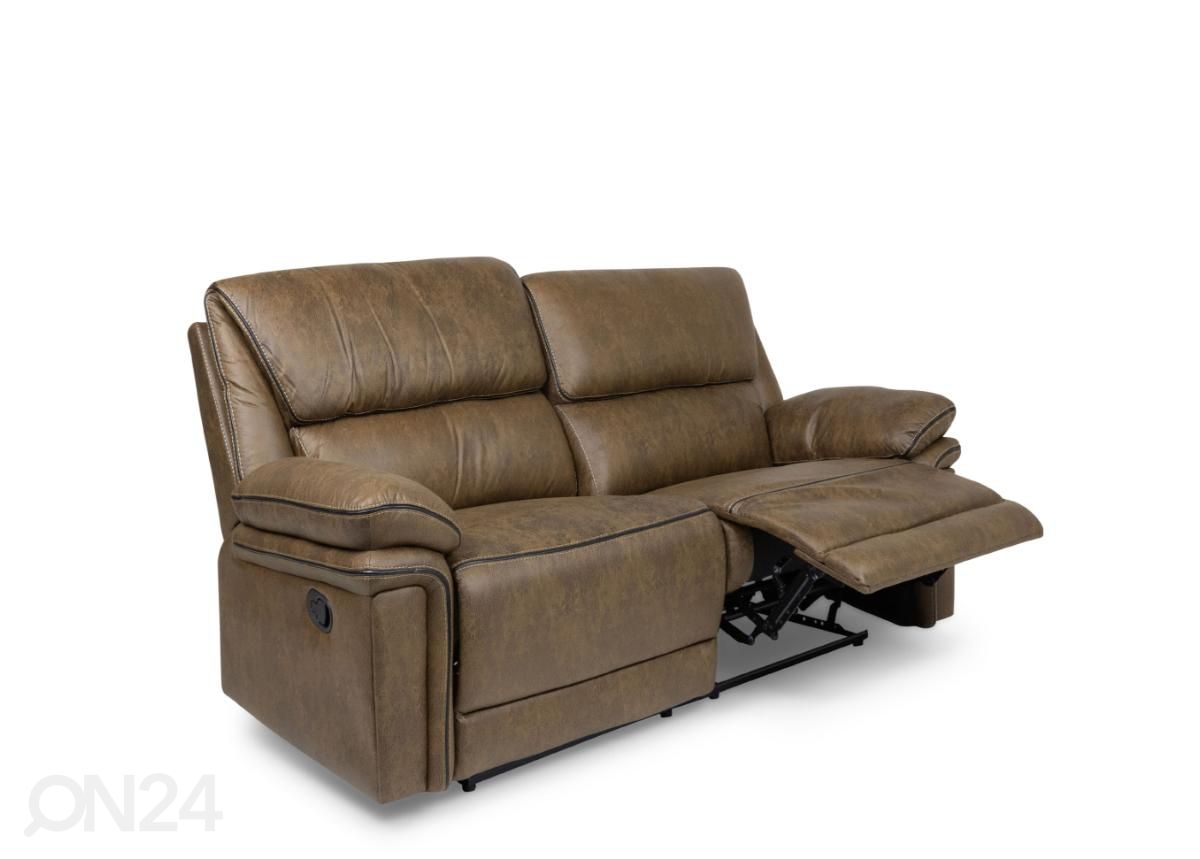 2-kohaline recliner diivan (pruun) suurendatud