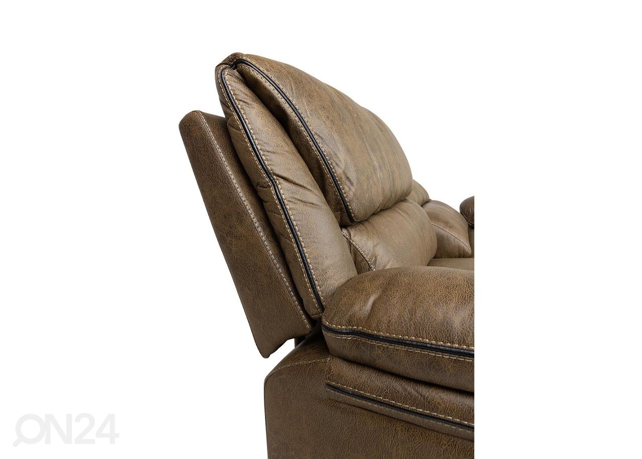 2-kohaline recliner diivan (pruun) suurendatud