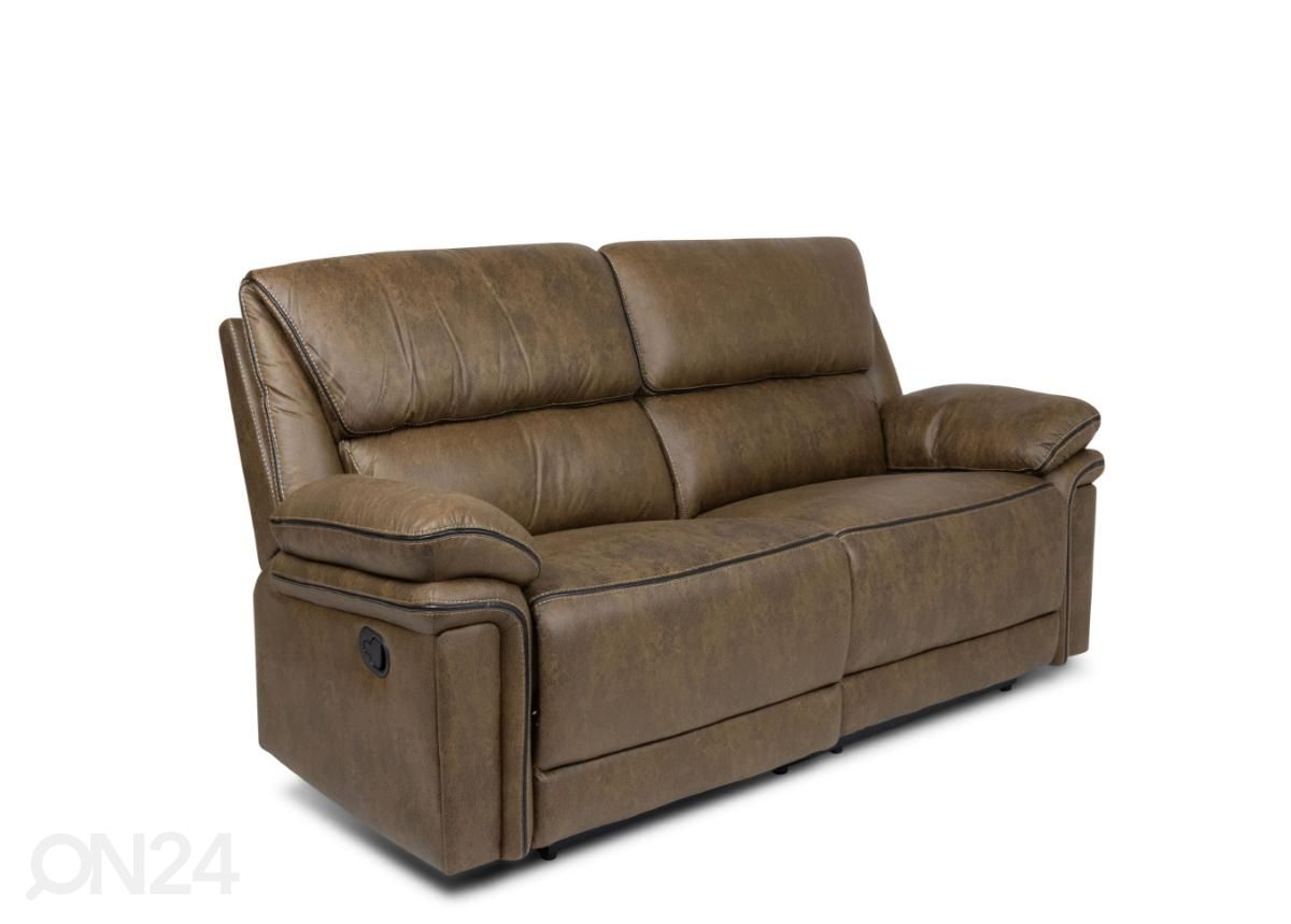 2-kohaline recliner diivan (pruun) suurendatud