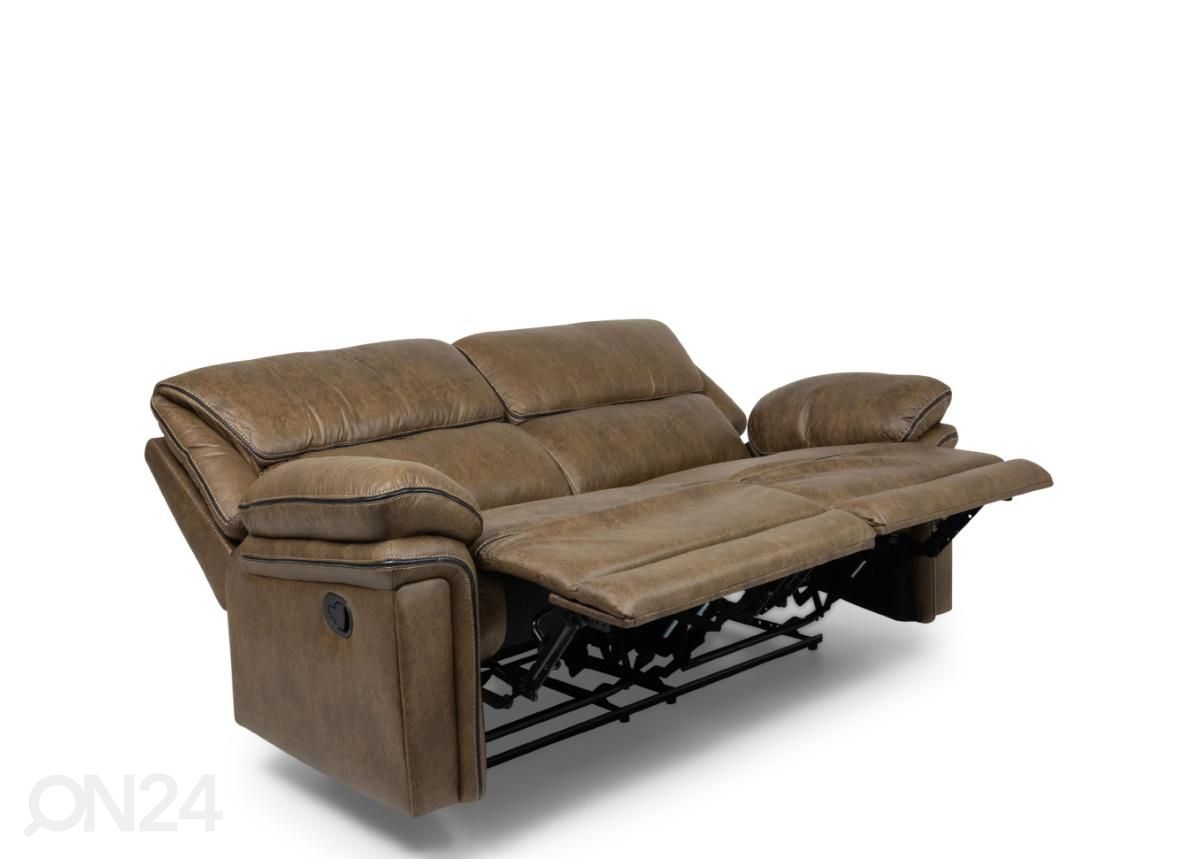 2-kohaline recliner diivan (pruun) suurendatud