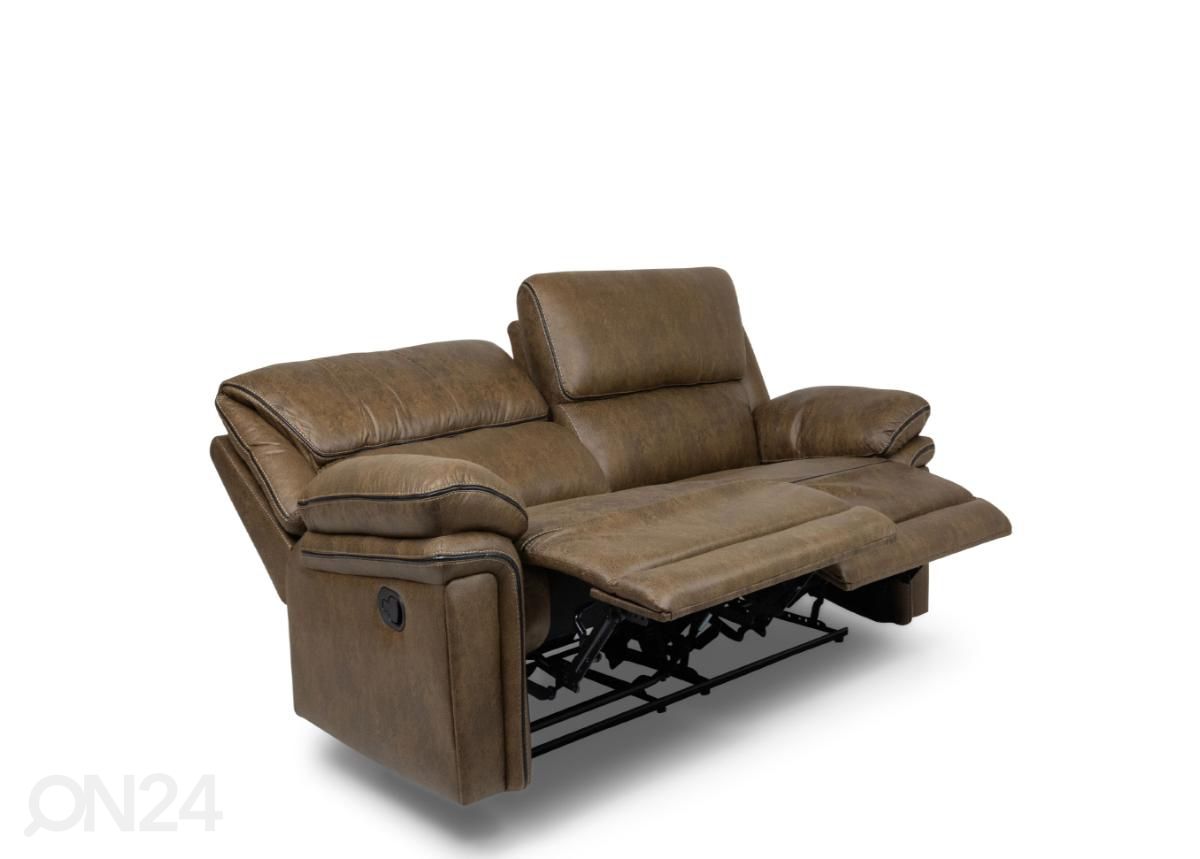 2-kohaline recliner diivan (pruun) suurendatud