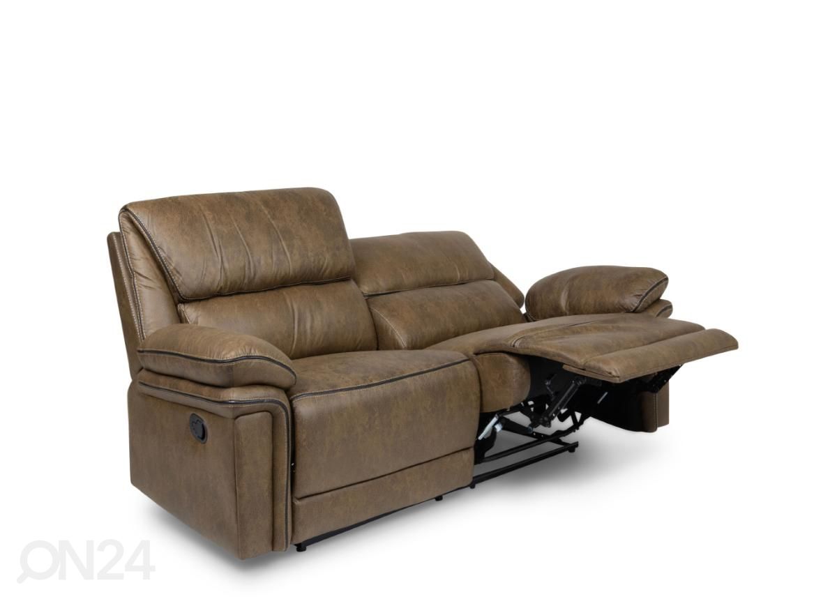 2-kohaline recliner diivan (pruun) suurendatud