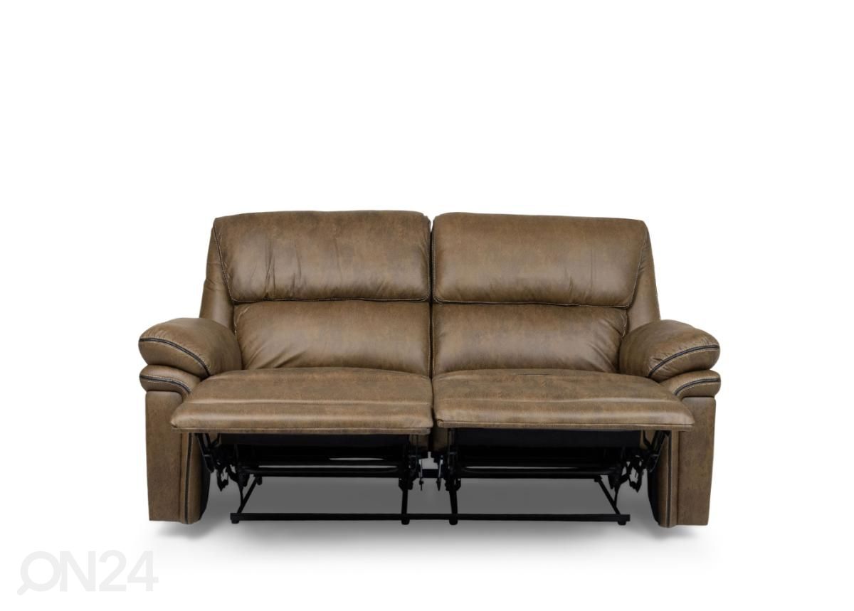 2-kohaline recliner diivan (pruun) suurendatud