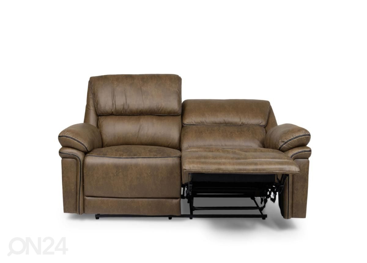 2-kohaline recliner diivan (pruun) suurendatud