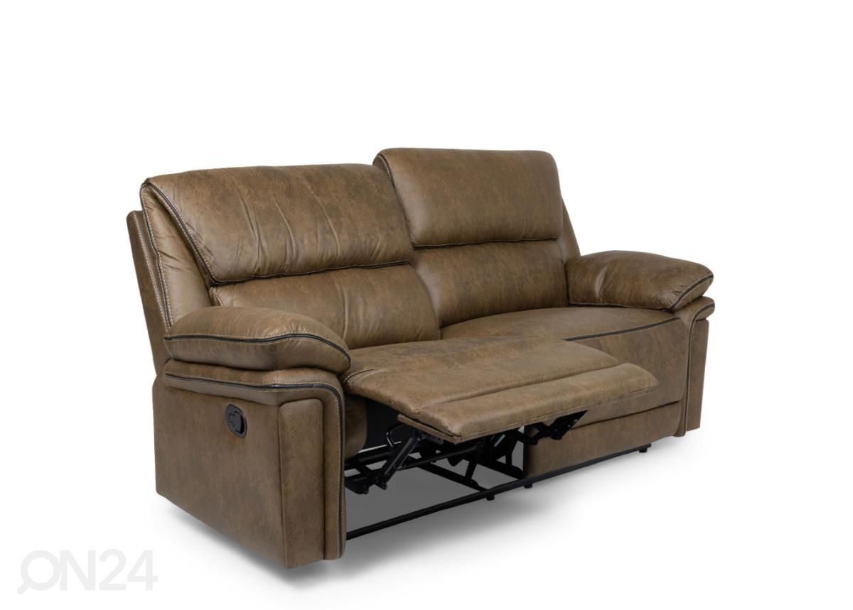 2-kohaline recliner diivan (pruun) suurendatud