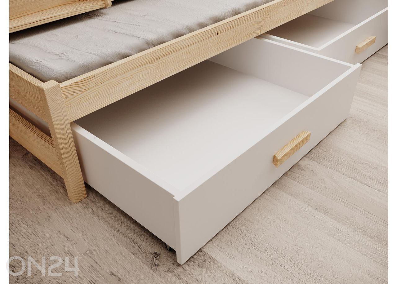 3-kohaline narivoodi komplekt Leia madratsitega 80x180 cm suurendatud