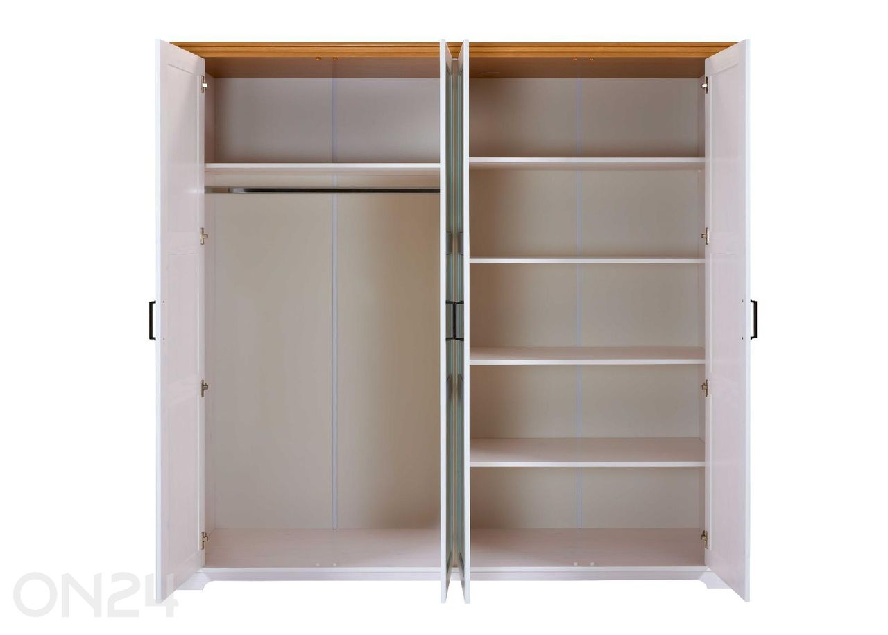 4-uksega riidekapp Maluno 215 cm suurendatud