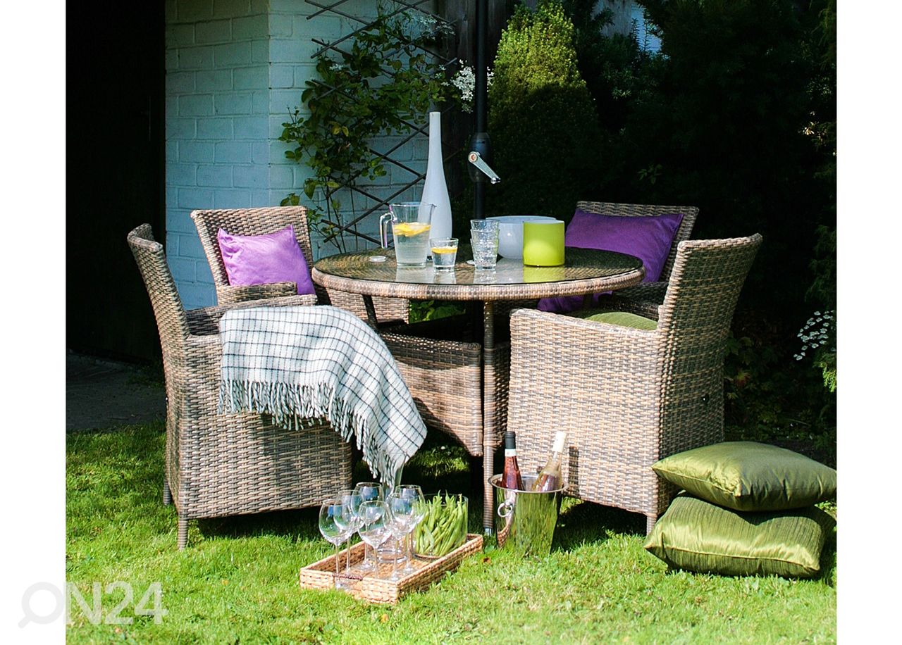 Aialaud Wicker Ø 100 cm suurendatud