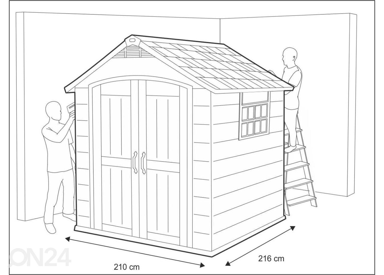 Aiamaja Premier 757, 4 m², hall suurendatud mõõdud