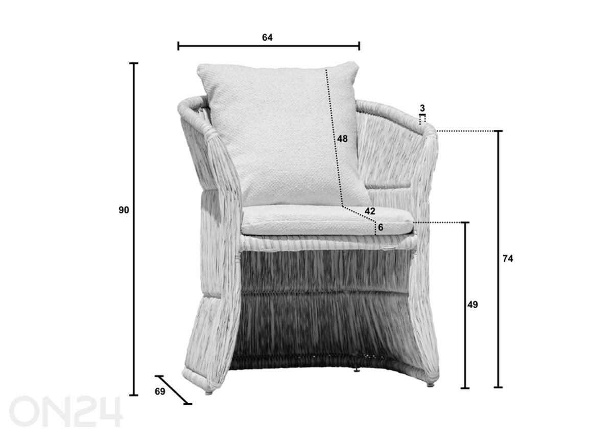 Aiamööbli komplekt Gili suurendatud