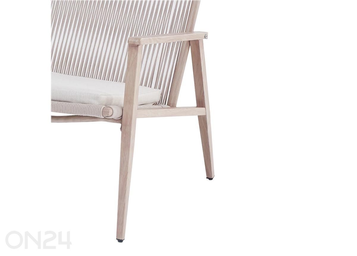 Aiamööbli komplekt Pisa laud+2 tooli, hall suurendatud