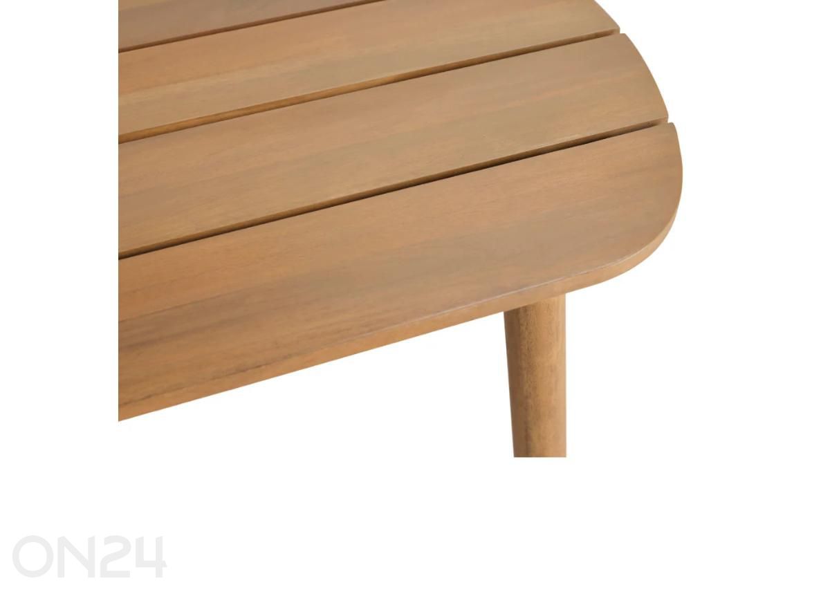 Aiamööbli komplekt William laud+2 tooli+diivan, hall suurendatud