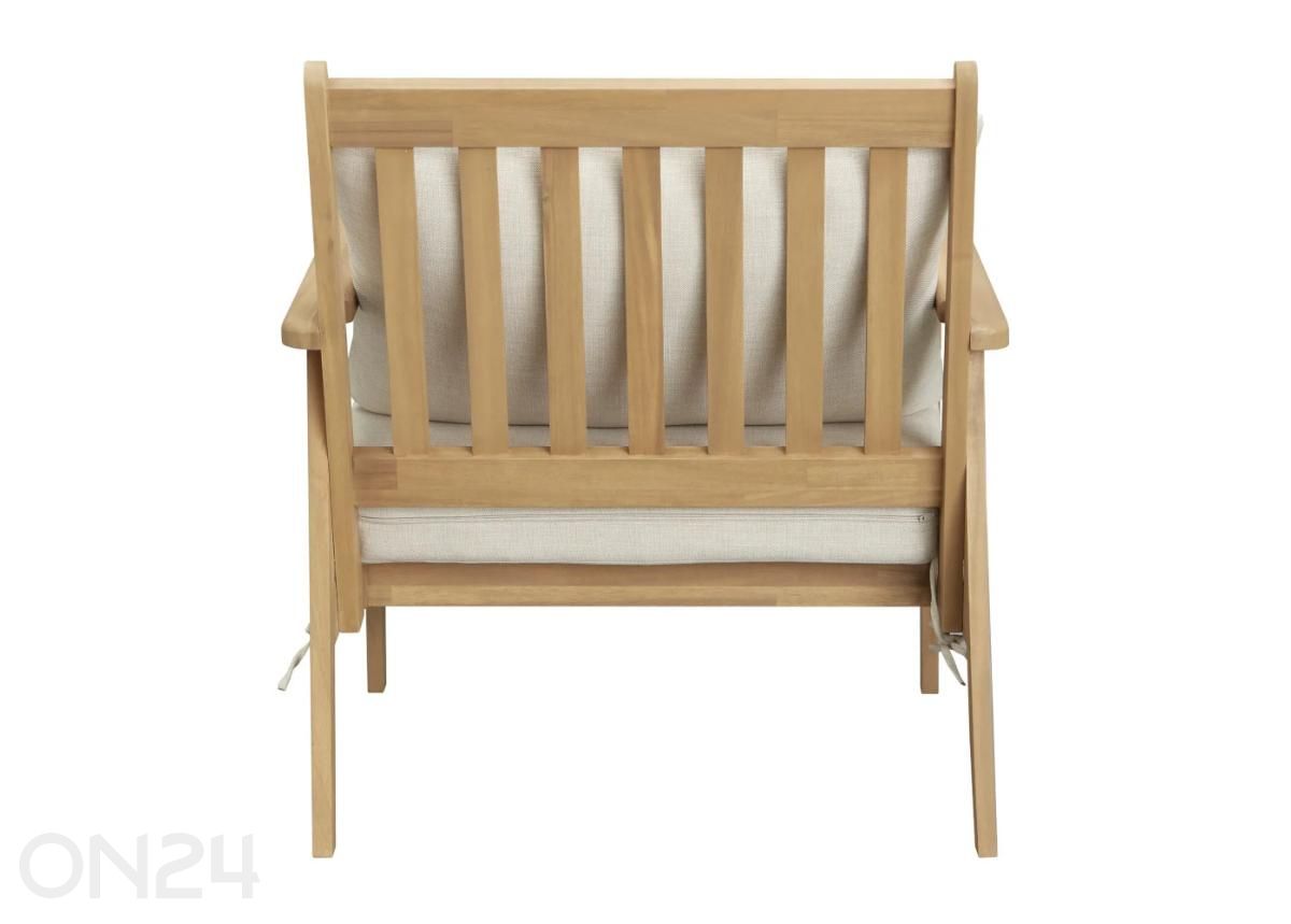 Aiamööbli komplekt Zamora laud+2 tooli+diivan, kreem suurendatud