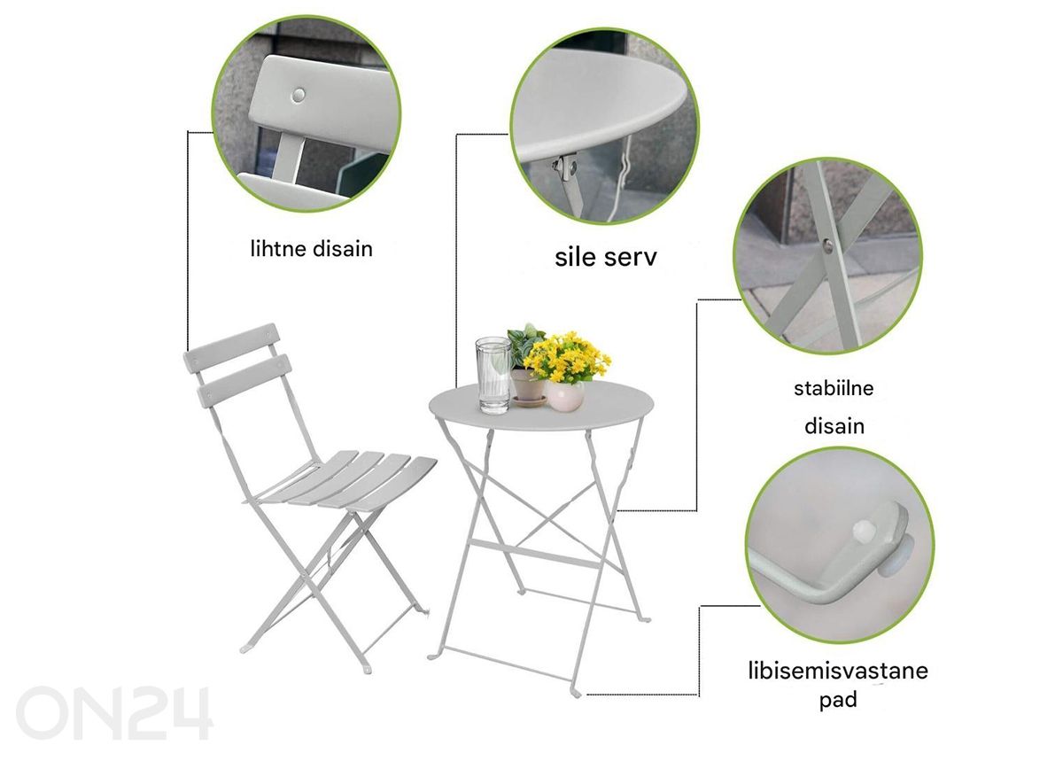 Aiamööblikomplekt Orion suurendatud