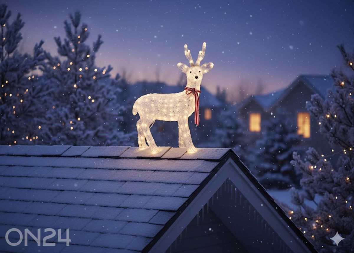 Akrüülist hirve kuju LED valgustitega suurendatud