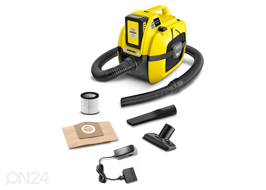 Akuga tolmuimeja WD 1 Compact Battery Set suurendatud