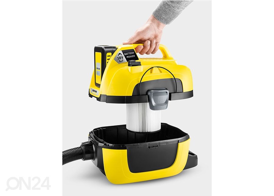 Akuga tolmuimeja WD 1 Compact Battery Set suurendatud