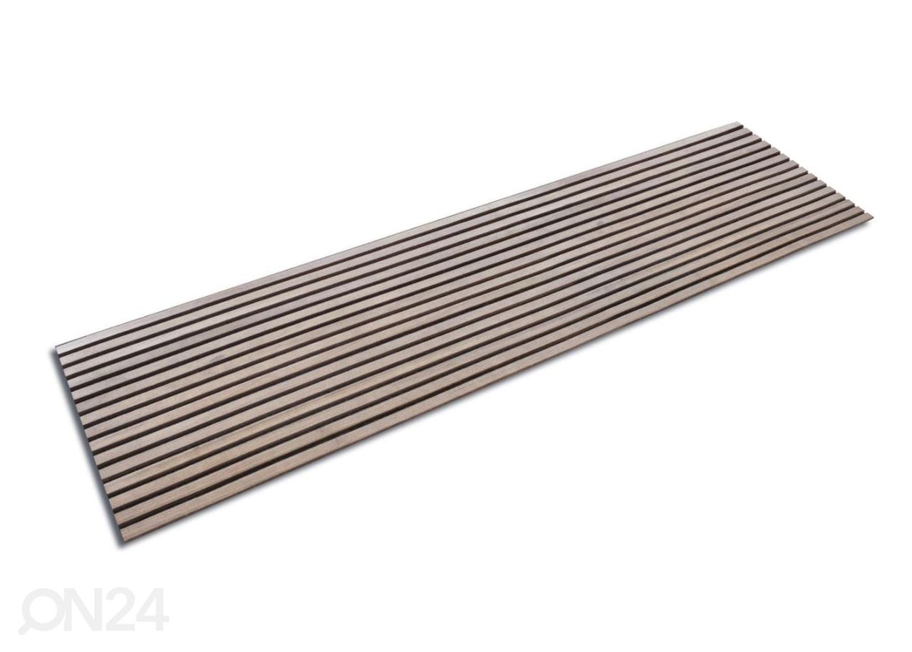 Akustiline seinapaneel 260x60x2,1 cm, tume tamm, MDF, 2 tk suurendatud