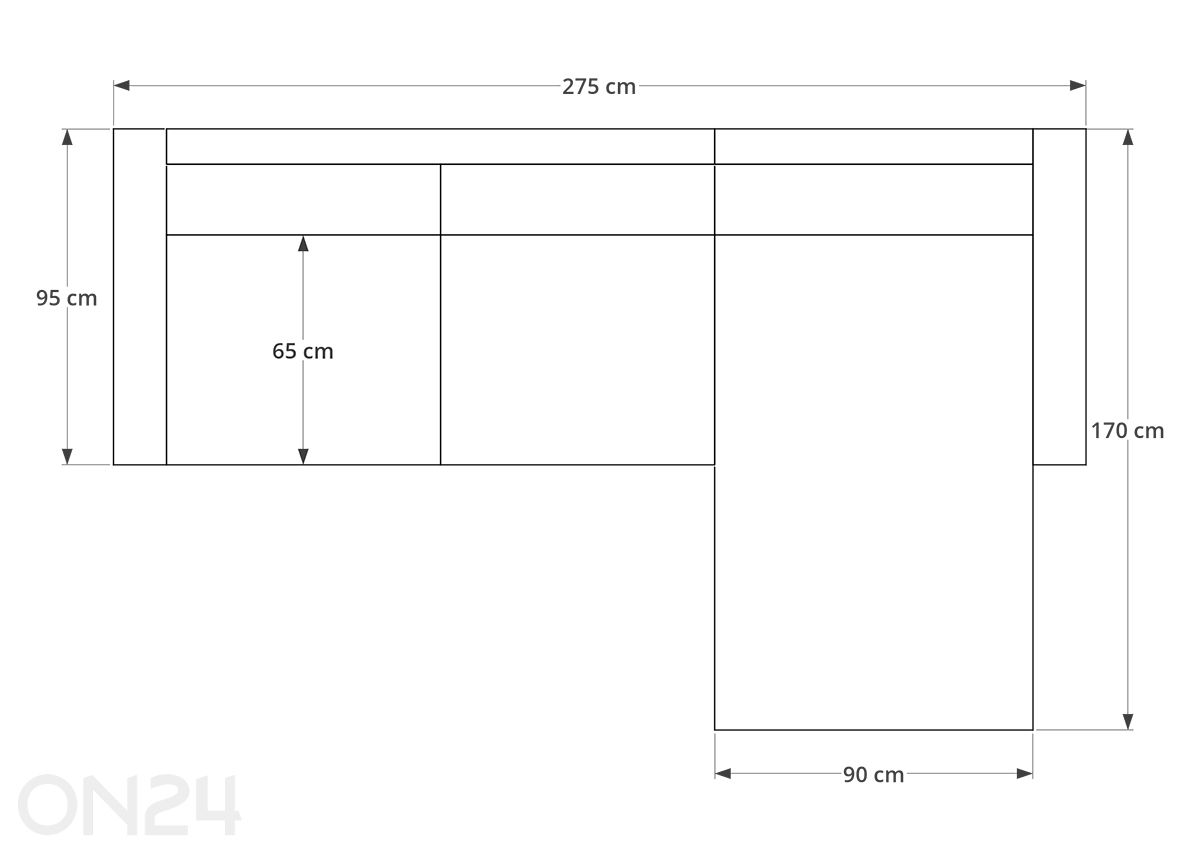 Atto Collection nurgadiivan Aurora suurendatud