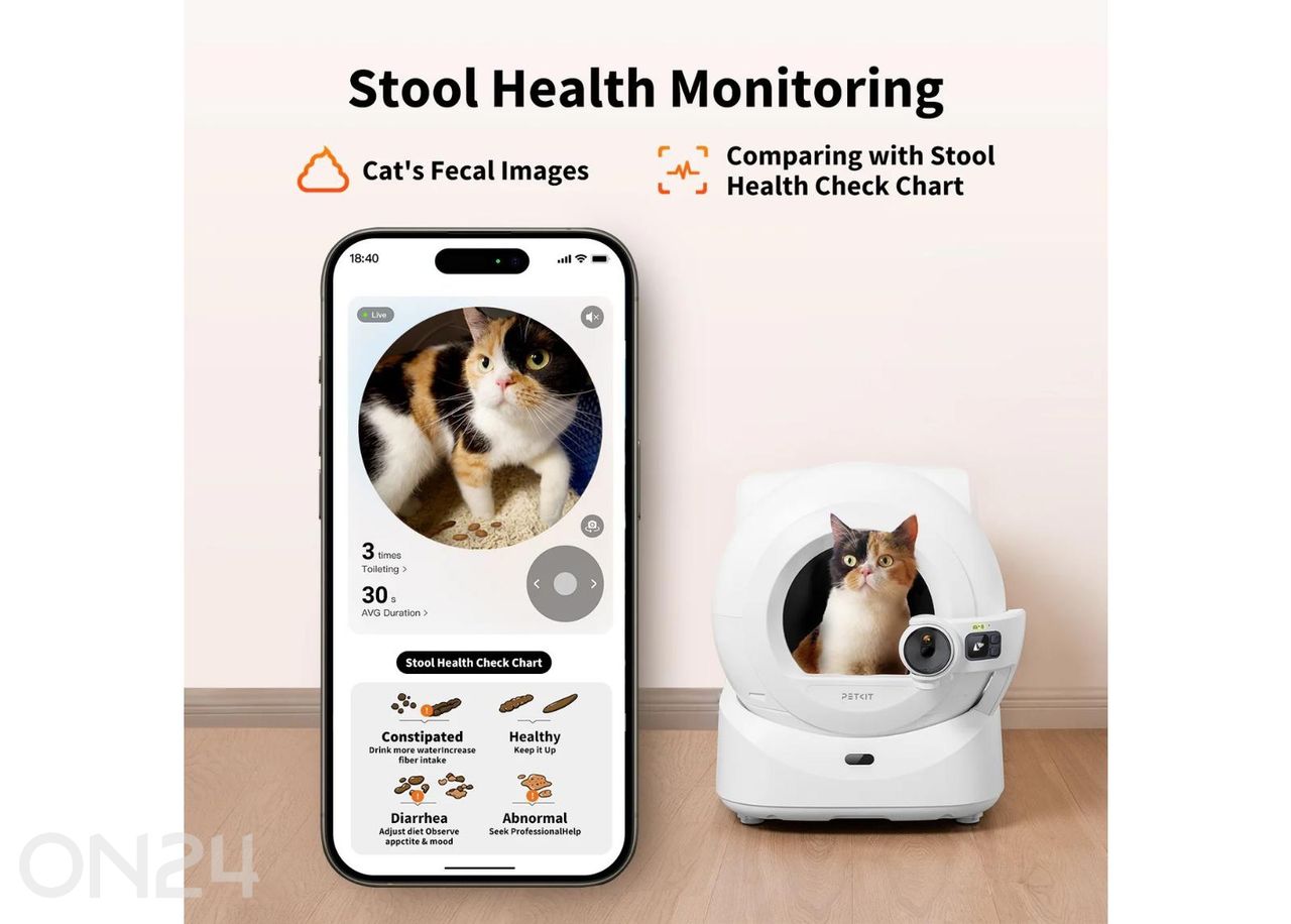 Automaatne kassiliivakast Petkit Purobot Ultra suurendatud