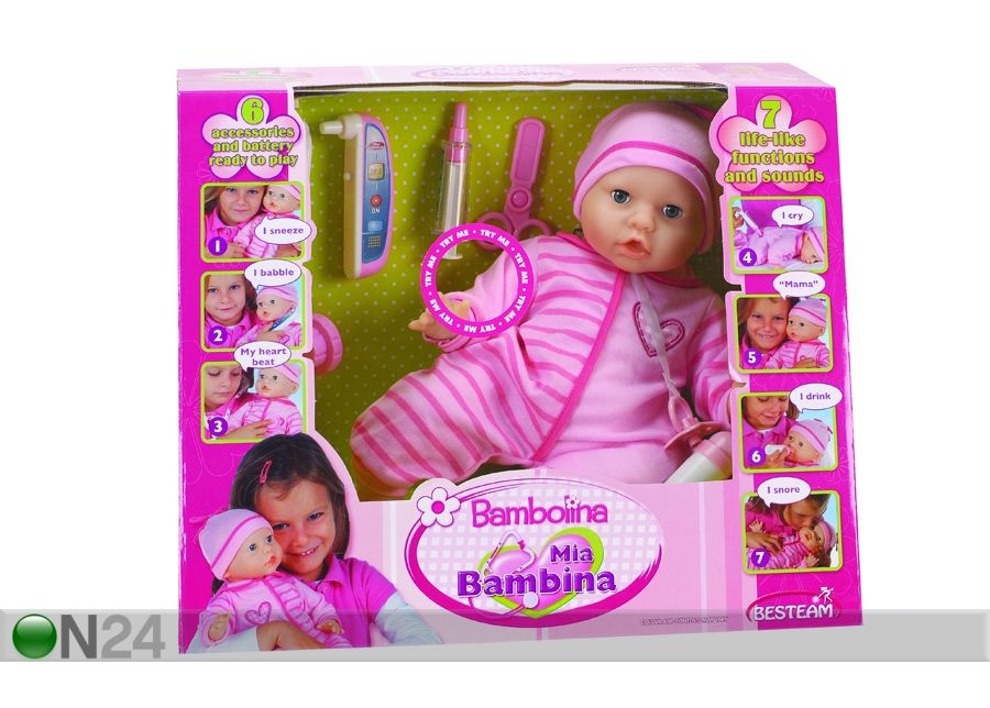 Bambolina arstinukk 40cm suurendatud