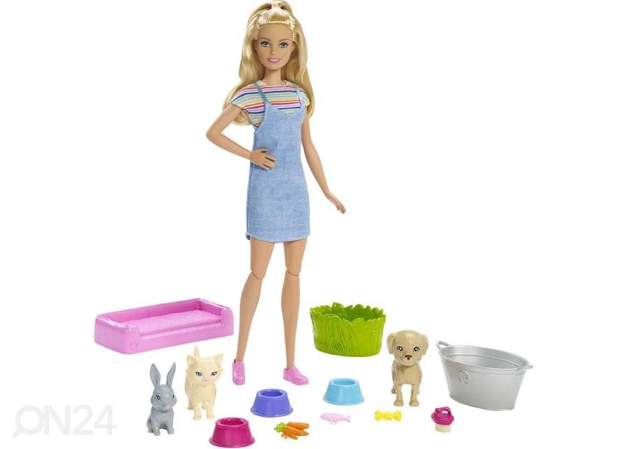 Barbie® Lemmikute vannikomplekt Blondie suurendatud