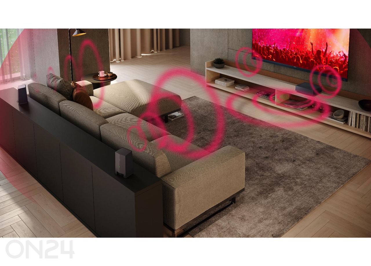 Basskõlar Sharp AQUOS Wireless Surround, DolbyAtmos, DTS:X, juhtmevaba, must suurendatud