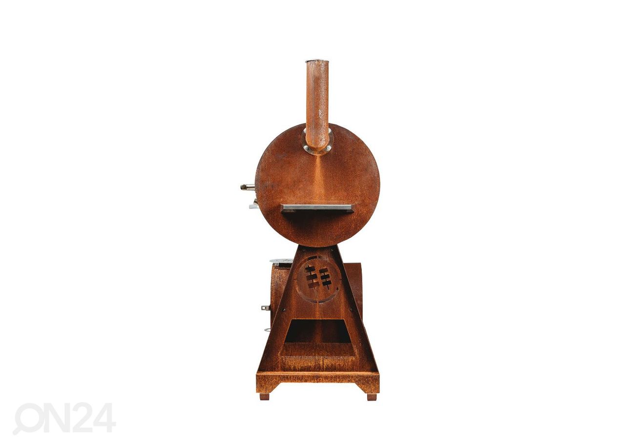 BBQ-suitsuahi Cor-Ten terasest GrillSymbol Smoky Beast XL suurendatud