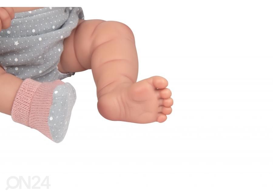 Beebinukk Salma Arias halli mähkimisalusega, 42 cm suurendatud