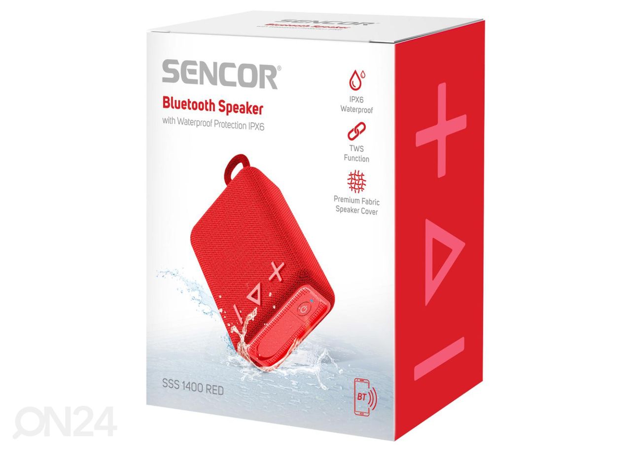 Bluetooth kõlar Sencor, punane suurendatud