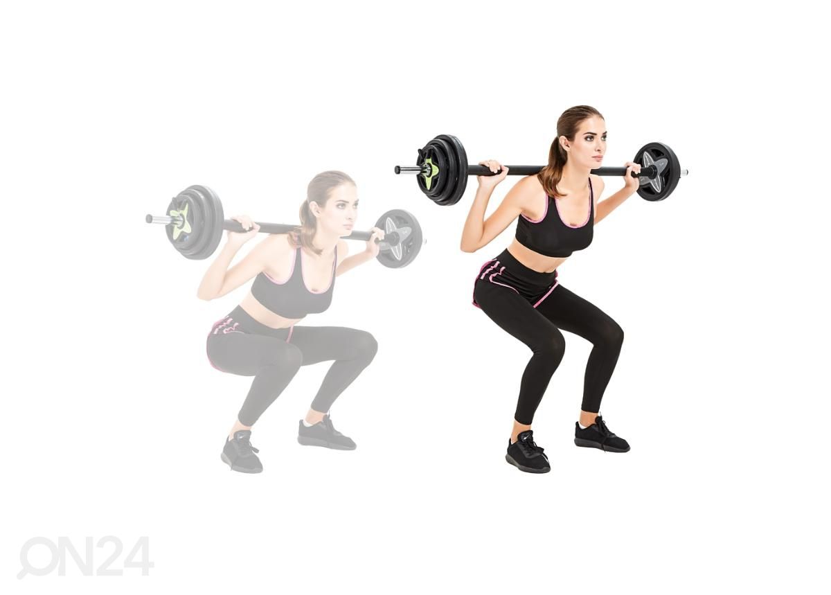 Bodypump komplekt kang + raskused Pumpstar 2 20kg inSPORTline suurendatud
