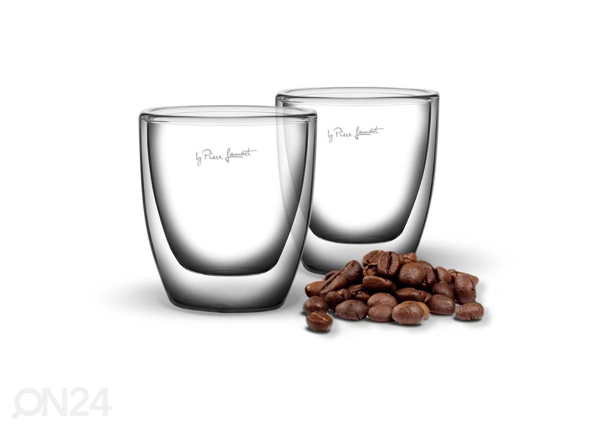 Boorsilikaadist espressoklaasid 2tk 80ml Vaso Lamart LT9009 suurendatud