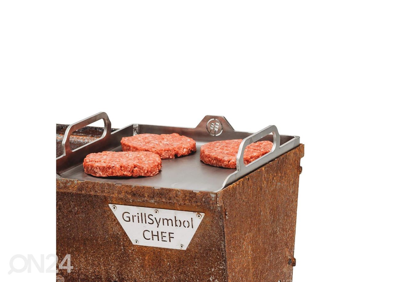 Burgeripressi ja Plancha komplekt Inox suurendatud