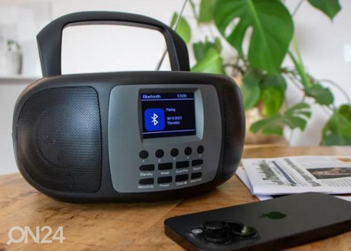 CD-raadio DAB+ vastuvõtjaga Lenco, must/ hall suurendatud