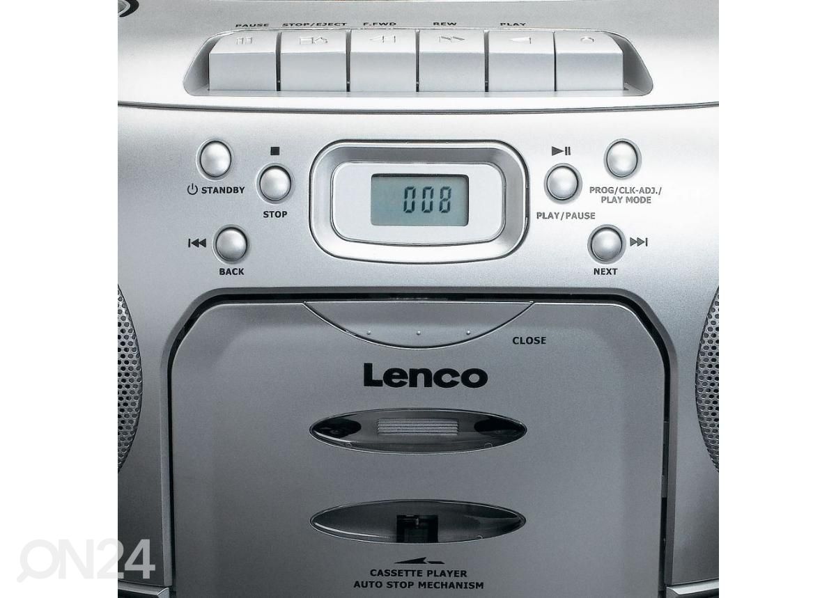 CD-raadio kassetimängijaga Lenco SCD420SI, hõbedane suurendatud