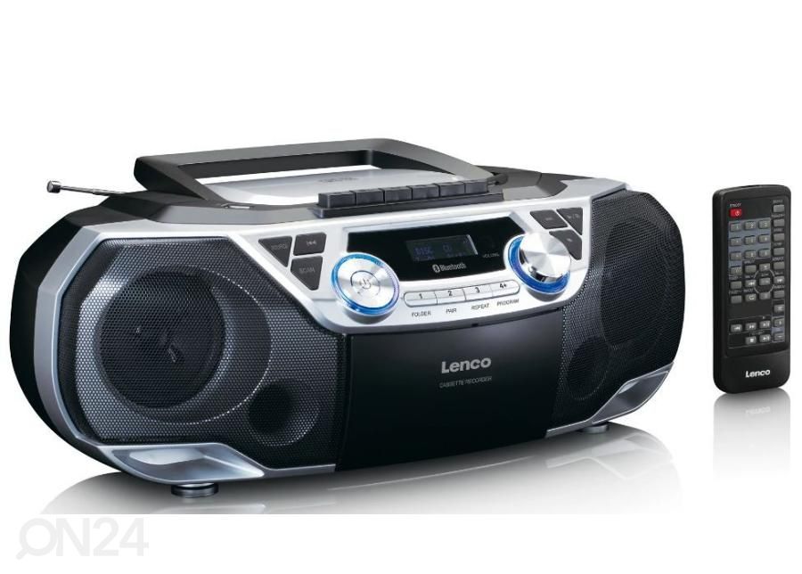 CD-raadio Lenco, must/hõbe suurendatud