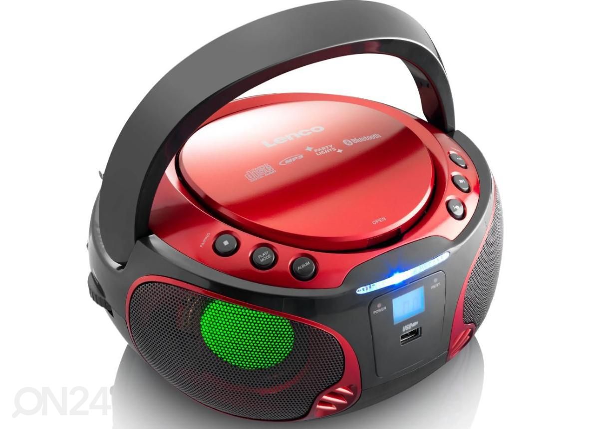 CD-raadio Lenco, punane suurendatud