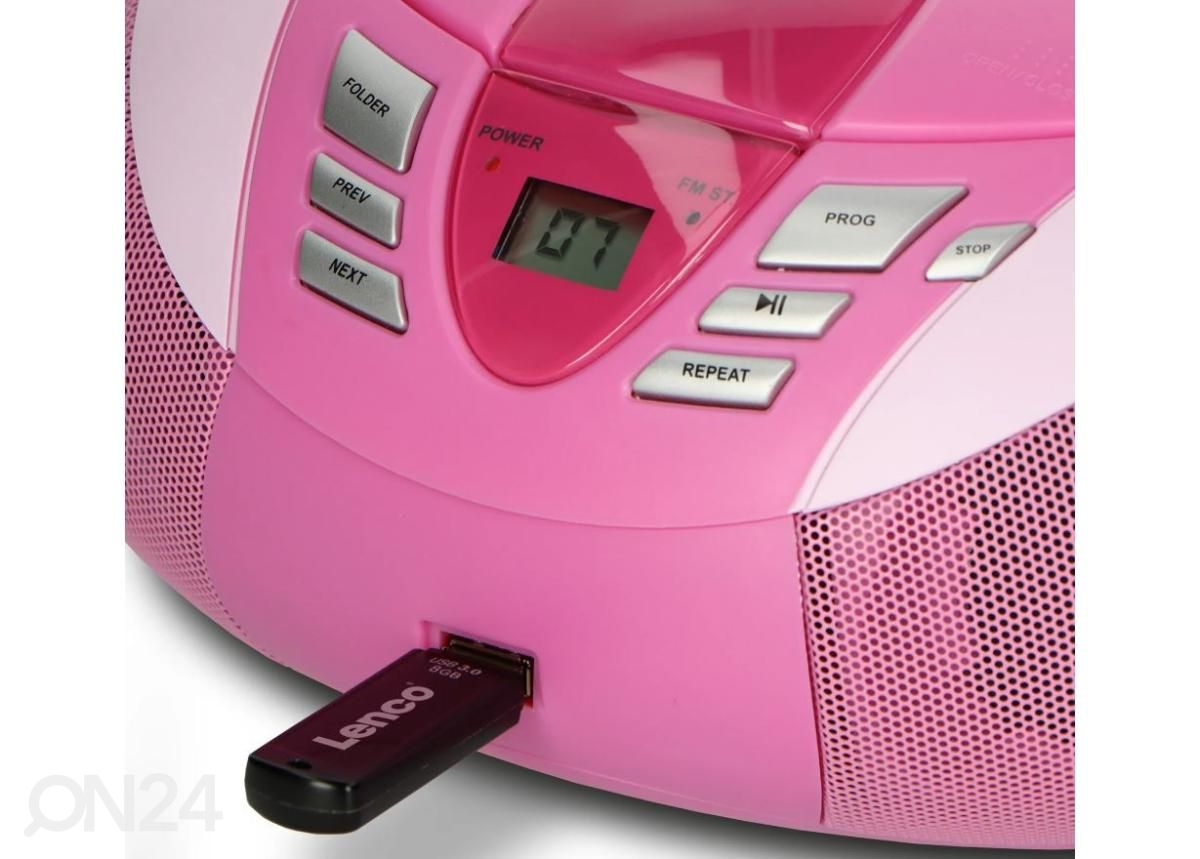 CD-raadio Lenco, roosa suurendatud