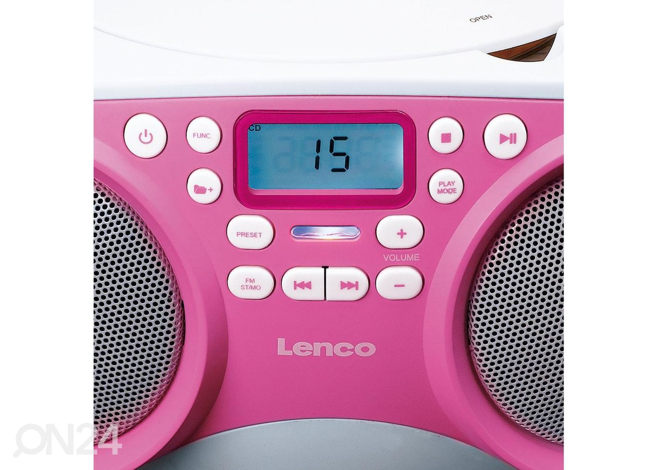 CD-raadio Lenco, roosa suurendatud