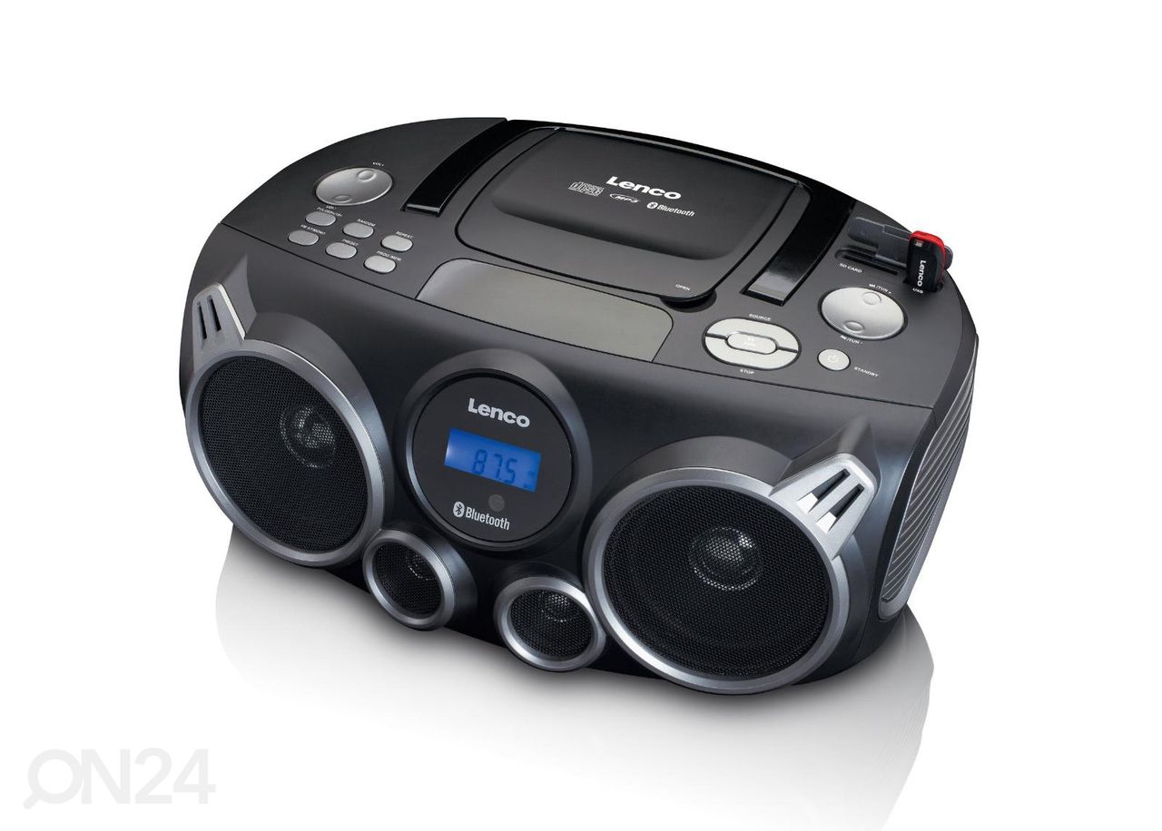 CD-raadio Lenco SCD100BK, must suurendatud