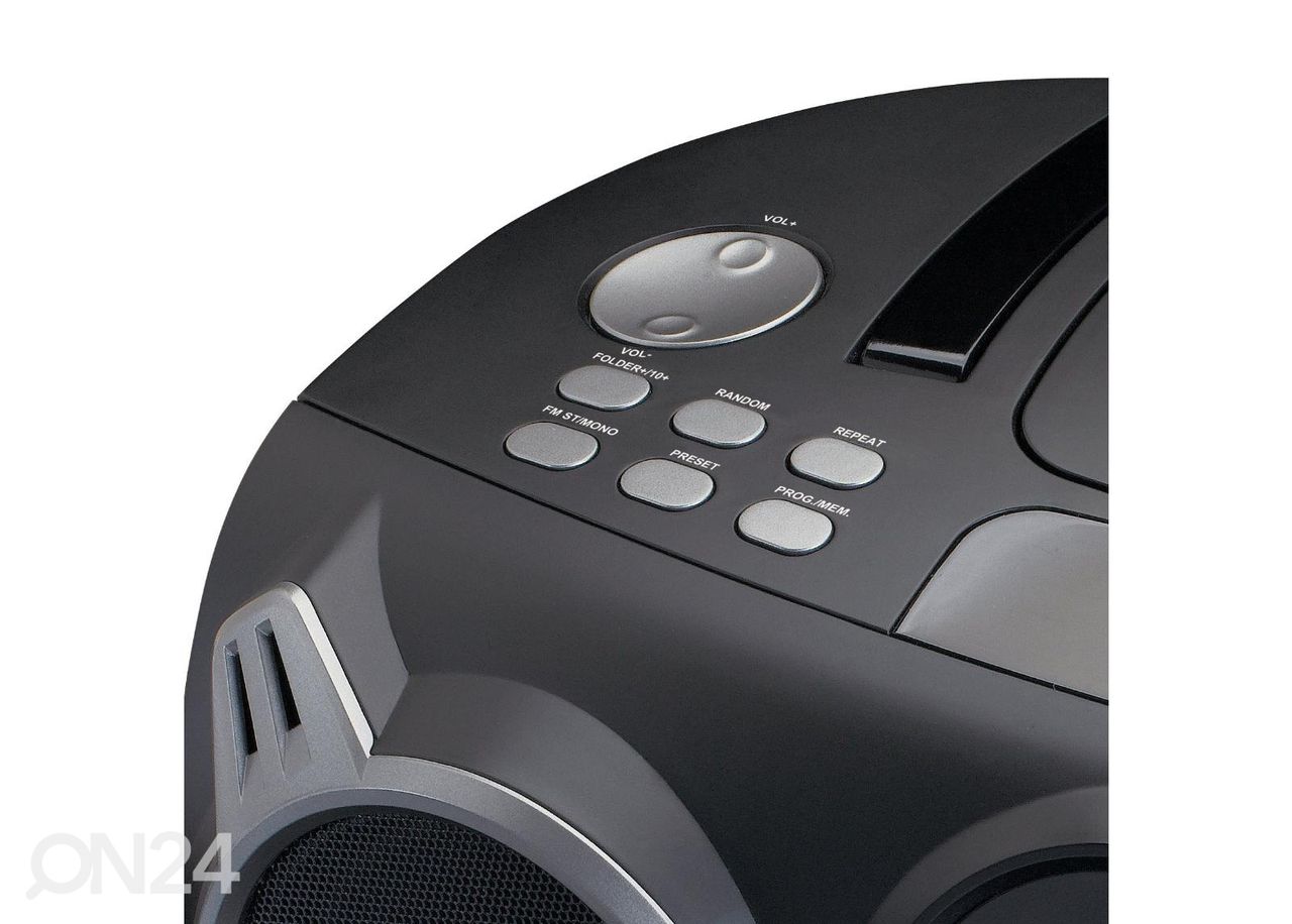 CD-raadio Lenco SCD100BK, must suurendatud