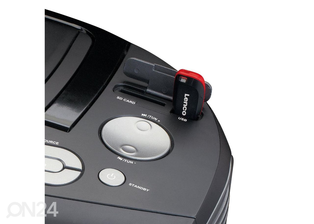 CD-raadio Lenco SCD100BK, must suurendatud