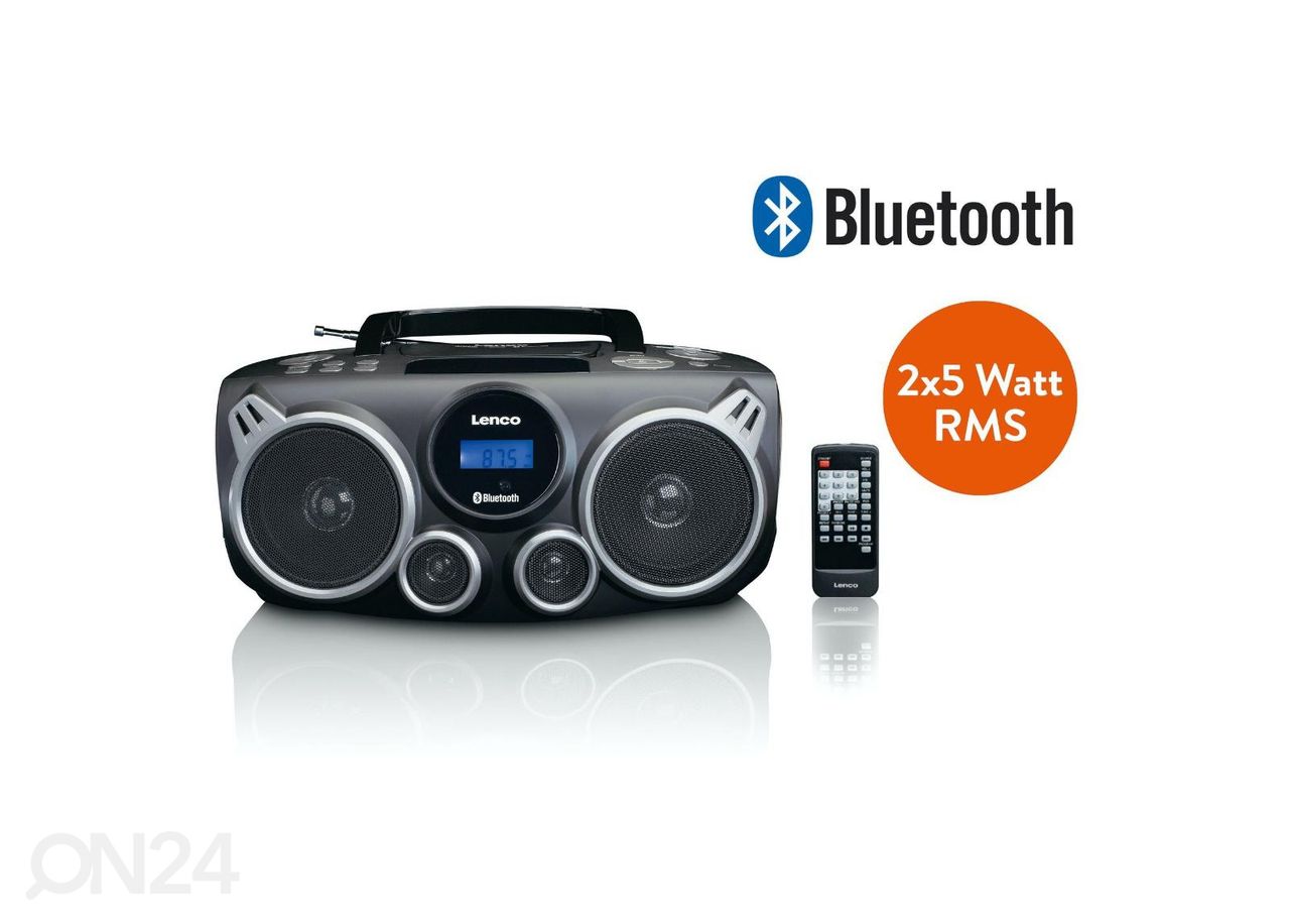CD-raadio Lenco SCD100BK, must suurendatud