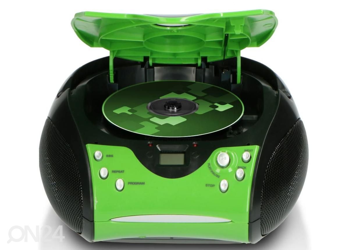 CD-raadio Lenco SCD24GB, roheline/must suurendatud