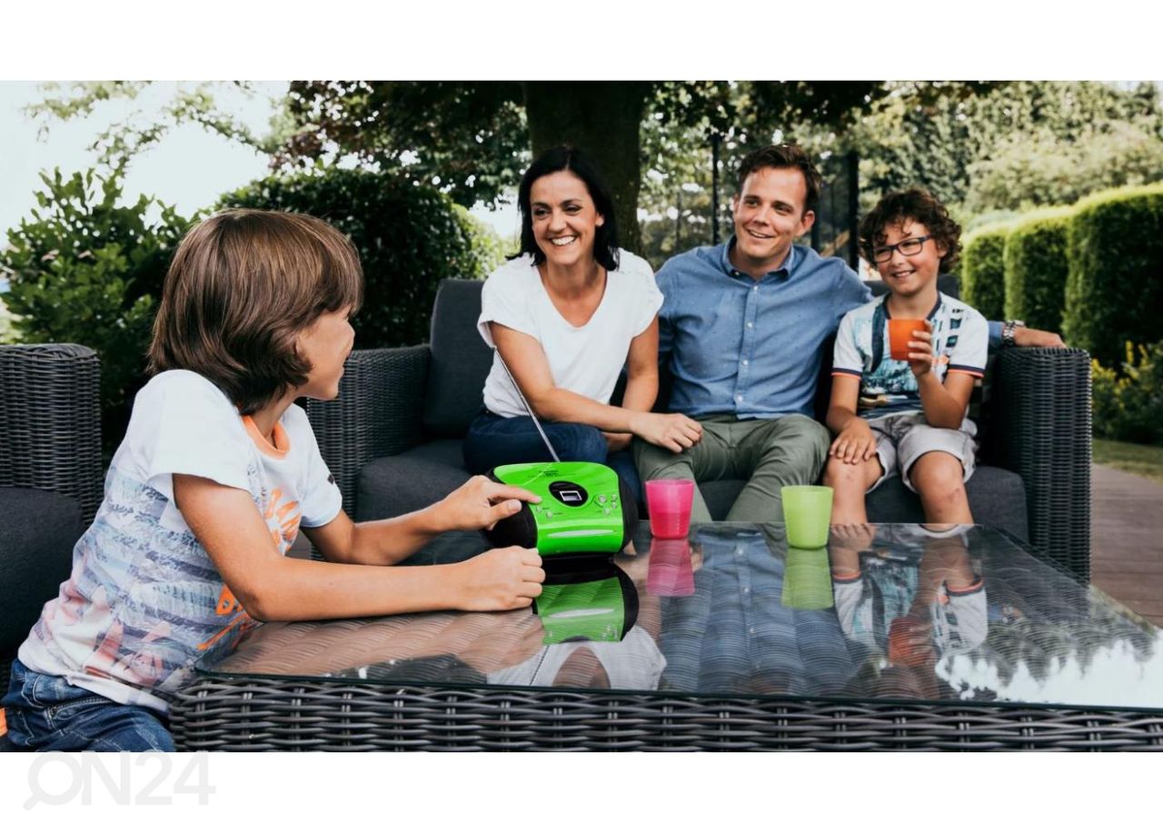 CD-raadio Lenco SCD24GB, roheline/must suurendatud